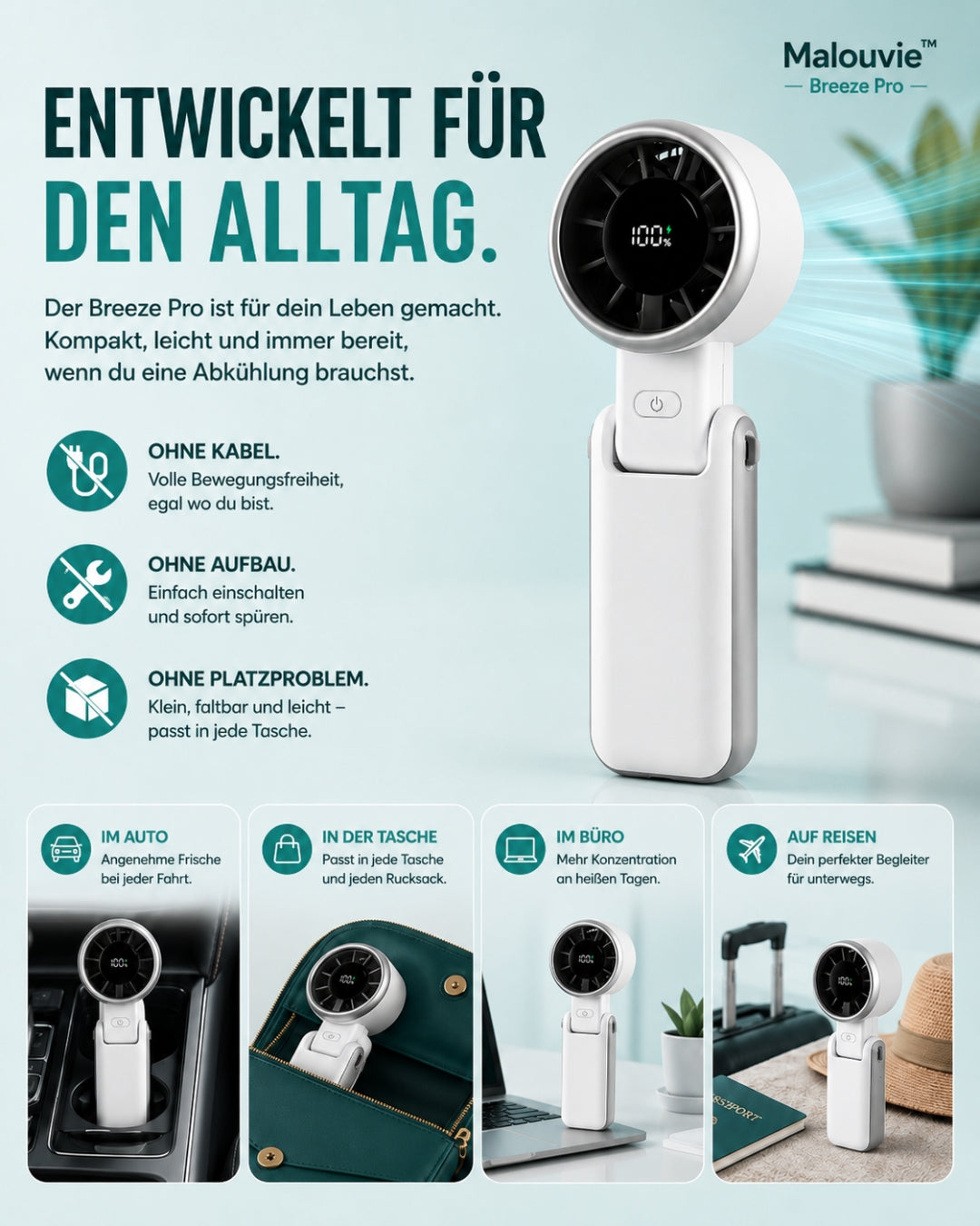 Breeze™ Pro - Mini-Ventilator für eine frische Brise