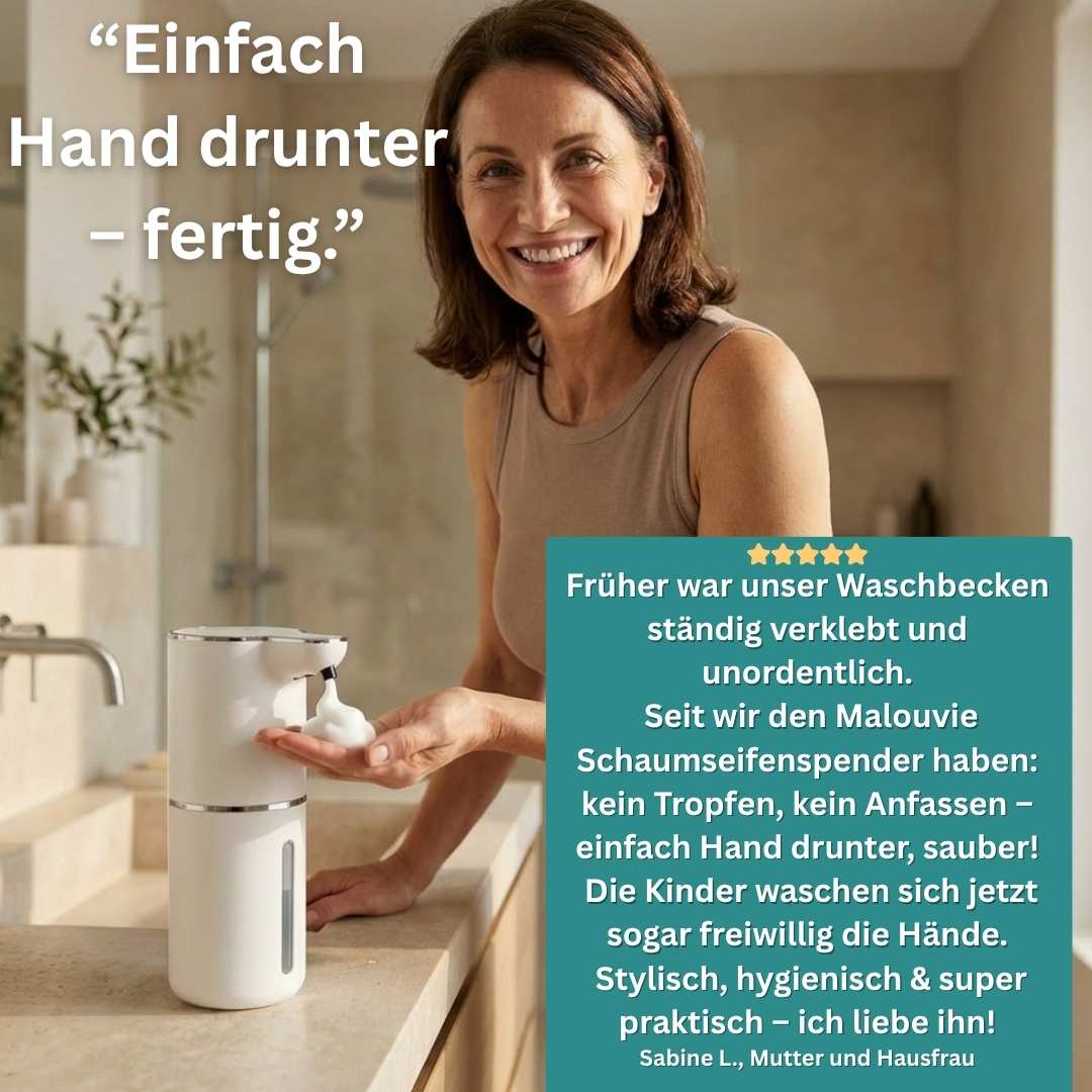 Malouvie™ Sensor-Schaumseifenspender XL - Feines Händewaschen ohne Anfassen