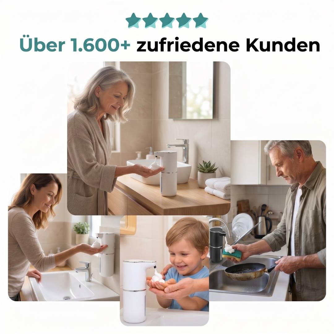 Malouvie™ Sensor-Schaumseifenspender XL - Feines Händewaschen ohne Anfassen