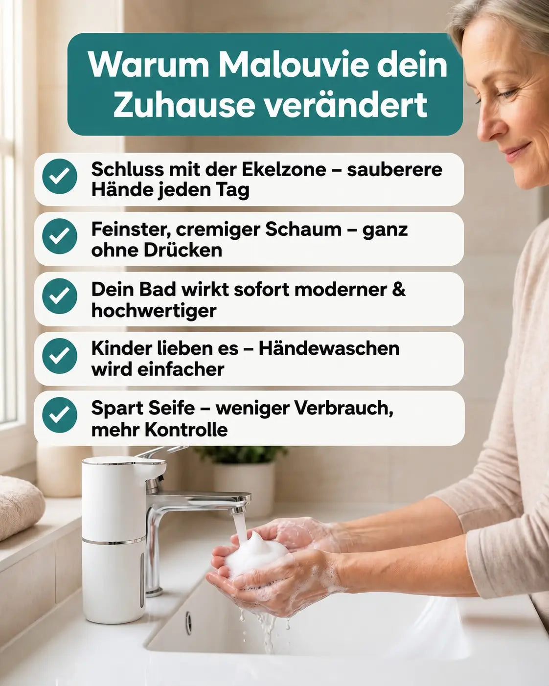 Malouvie™ Reini Pro – Automatischer Schaumseifenspender mit XL-Tank
